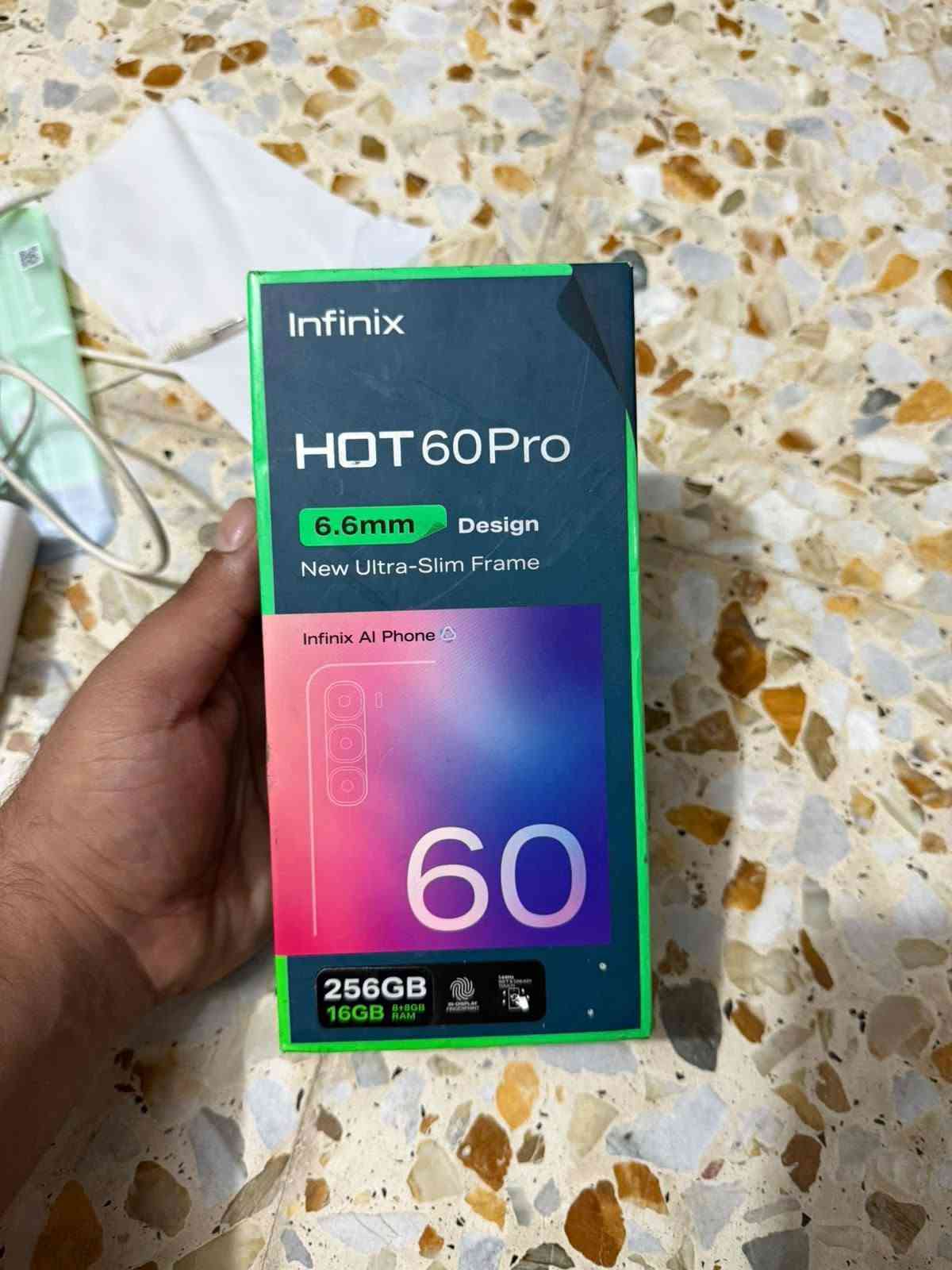 للبيــــــــع حصراً 📱🔥
الجهاز: Infinix Hot 60 Pro (بحالة الزيرو، كارتون وجميع ملحقاته الأصلية موجودة مثل الشاحن 45W والسيم والغطاء)  
التخزين والرام: 256 جيجابايت / الرام 16 (8+8)  
المعالج والبطارية: Helio G200 / بطارية ضخمة 5160 ميلي أمبير  
السعر: 275,000 دينار (بيها مجال بسيط للجادين)
للتواصل والاتصال:
***********
***********
#InfinixHot60Pro #إنفينكس #موبايلات_للبيع #العراق #بغداد #سوق_الموبايل

نص مكتوب في الصور:
- هاتفي XOS 16.3.0 التحقق من التحديثات اسم الجهاز Infinix HOT 60 Pro التخزين 64.77 غ.ب / 256 غ.ب الطراز Infinix X6885 وحدة المعالجة المركزية Helio G200 RAM 8.00 غ.ب+8.00 غ.ب الكاميرا الخلفية 50M الكاميرا الأمامية 13M البطارية 5160mAh