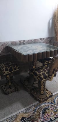 طاولة طعام • شغل يدوي • خشب انناس