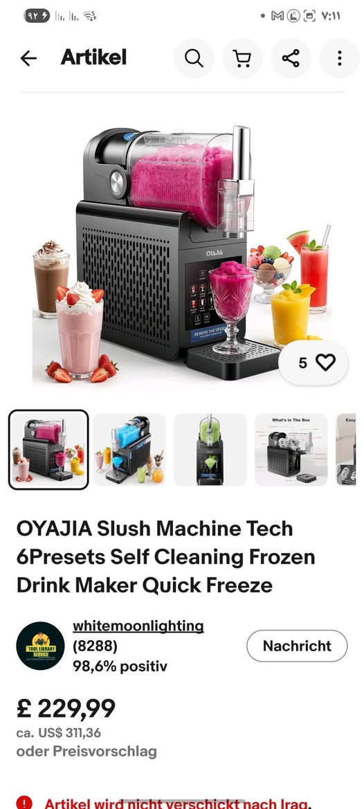 ماكينة صنع السلاش والمشروبات المجمدة من ماركة OYAJIA والمزودة بشاشة رقمية و6 برامج تشغيل مسبقة الضبط.
بالكبس جديد 
السعر ١٧٠ 
واتس ***********
