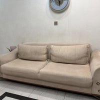 قنفات تركيه مستخدمه 7 مقاعد3+3+1 نظافة 90‎%‎  خالي من اي عيوب قلاب بيه...