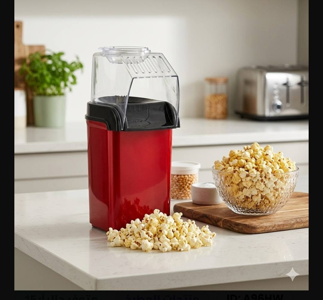 🍿 ماكينة MiniJoy لصنع الفشار.. سناك صحي بضغطة زر! 🍿
استمتع بجو السينما في منزلك مع فشار طازج، مقرمش، وخالٍ تماماً من الزيوت!
أهم المميزات:
🍃 صحي 100%: يعمل بتقنية الهواء الساخن بدون الحاجة لنقطة زيت واحدة.
⏱️ سرعة فائقة: فشارك المفضل سيكون جاهزاً خلال دقائق معدودة.
🔴 تصميم عصري: لمسة أنيقة باللونين الأحمر والأسود تناسب مطبخك أو مكتبك.
✅ سهولة تامة: زر تشغيل واحد وغطاء شفاف لمراقبة حبات الفشار وهي تتطاير.
🛡️ أمان واستقرار: قاعدة ثابتة ضد الانزلاق ومواد مقاومة للحرارة العالية.
🧼 تنظيف مريح: حجم مدمج وتصميم يسهل تنظيفه بعد كل استخدام.
الخيار المثالي لجلسات الأفلام العائلية وسناك الأطفال الصحي
سعر 24 والتوصيل مجاني احجز الان يا بلاش

واتساب
***********
