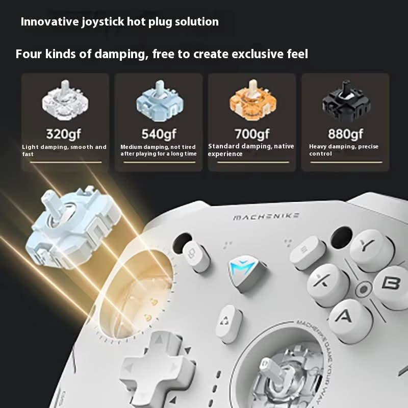 🎮🔥 يد التحكم Machenike G5 Pro V2 – Premium Edition 🔥
إذا تبحث عن يد تحكم احترافية تجمع بين الدقة، السرعة، والتصميم الفخم، فإن Machenike G5 Pro V2 خيار ممتاز لعشاق الكيمنك. 🕹️⚡

🌟 أبرز المميزات:
🔹 عصي تحكم بتقنية Hall Effect لمنع مشكلة الـ Stick Drift 🎯
🔹 أزرار ميكانيكية سريعة ودقيقة ⚡
🔹 معدل استجابة سلكي يصل إلى 1000Hz 🚀
🔹 قاعدة شحن RGB أنيقة ومميزة 🌈🔋
🔹 تصميم مريح ومناسب لجلسات اللعب الطويلة 🎮

📦 محتويات وملحقات النسخة Premium:
🎮 يد التحكم Machenike G5 Pro V2
🔋 قاعدة شحن RGB
🔌 كابل التوصيل والشحن
🕹️ ملحقات إضافية للتحكم والتخصيص

🎮 متوافقة مع:
✅ PC 💻
✅ Nintendo Switch 🎮
✅ Android 📱
✅ iOS 🍎

📲 للطلب والاستفسار عبر واتساب: ***********

🚚 متوفر توصيل إلى كافة محافظات العراق 🇮🇶@
