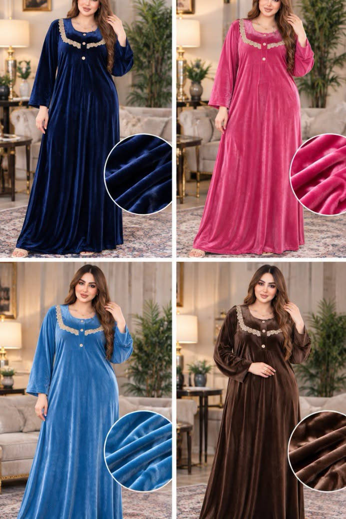 دشداشة نسائية • مخمل سوفت • مقاسات L-3XL