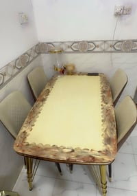 ميز طعام • ست كراسي • الرمادي طاش الأولى