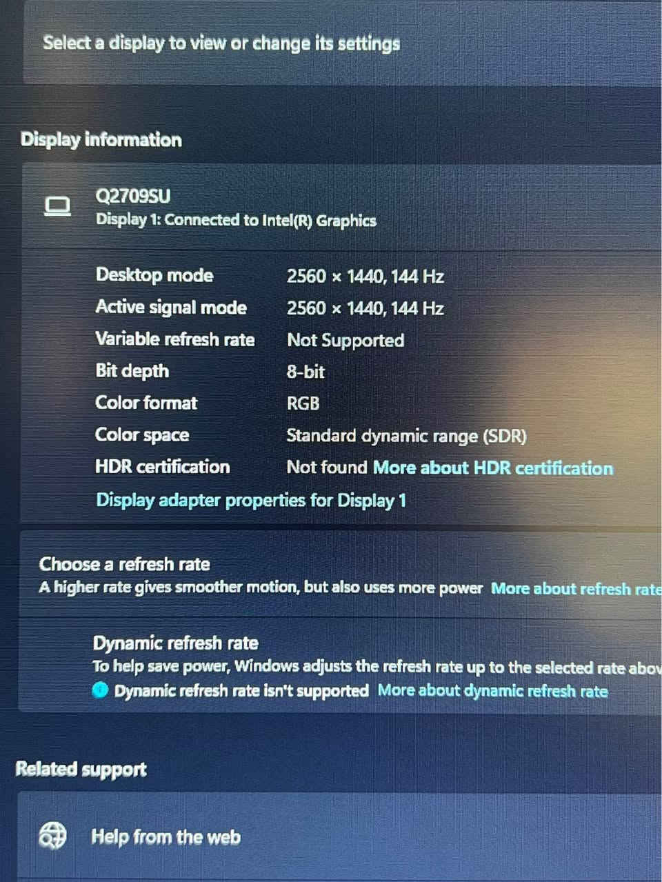 Size: 27 inches flat 
Resolution: 2560 x 1440 (2K QHD)
Panel Type: Fast IPS 
Refresh rate : 165Hz 1ms 
Brightness: 300 nits
2X HDMI (2.0)
2X DisplayPort (1.4)

كارتۆن و كامل ئه‌شیا , گه‌یاندن به‌رده‌سته‌
كامل الملحقات , و التوصيل موجود
+9647502396988
0️⃣7️⃣5️⃣0️⃣2️⃣3️⃣9️⃣6️⃣9️⃣8️⃣8️⃣
WhatsApp / Telegram / Viber كويسينجاك, أربيل
