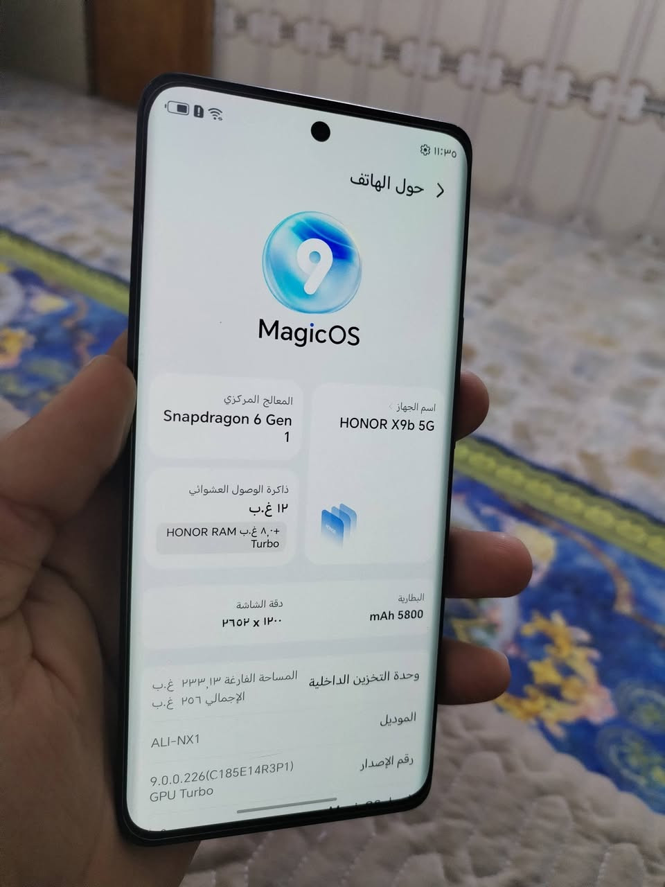 سلام عليكم هونر اكس 9bفايف جي ذاكره 256 لجهاز كله مكفول مكاني بغداد حي اور متواجد خاص او واتساب *********** لسعر 235
