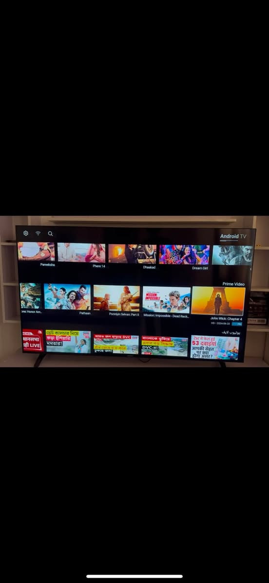 السلام عليكم شاشه حجم 65 بيها نت 4k الشاشه اخت الجديده السعر 400 وبيها مجال مكاني بغداد حي القاهره ***********
