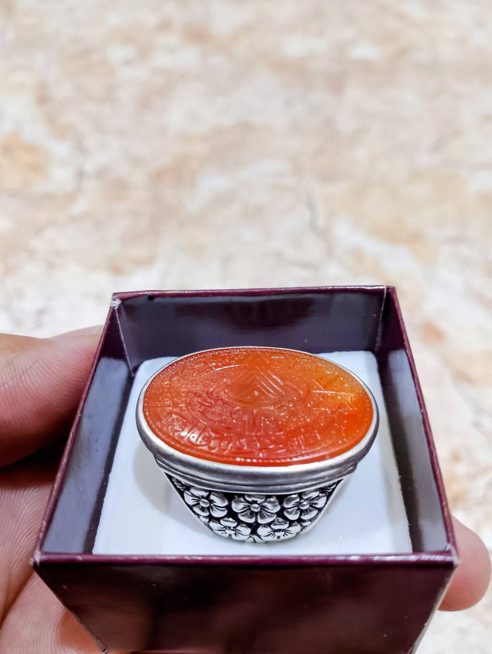 محبس • صياغة يدوي • عقيق مخطوطه