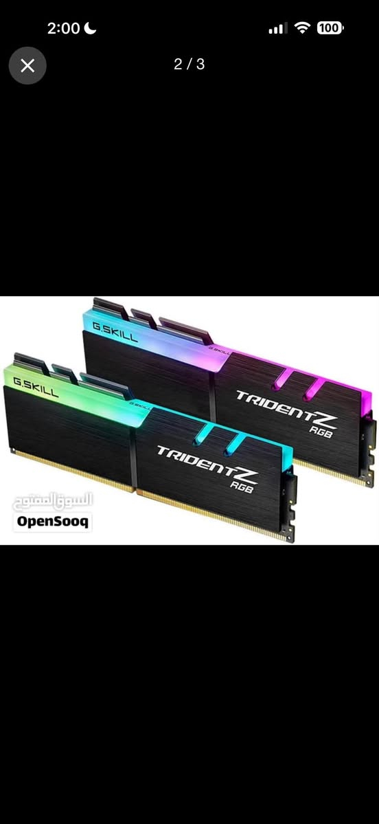 السلام عليكم
MB: Gigabyte Z390 Gaming
RAM: G skill Trident Z RGB 16GB (2*8) DDR4
3200mhz CL16
CPU: 17-8700k
مستخدمات للبيع بدون باكيت
مكاني بغداد واكو توصيل لجميع المحافظات
السعر 350 الف
واتس اب
***********

نص مكتوب في الصور:
- OpenSooq
- 2 / 3 OpenSooq
