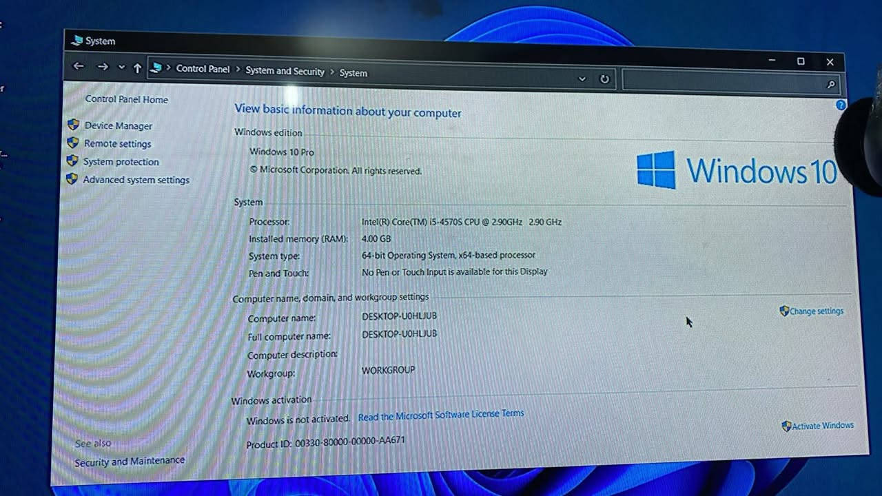 السلام عليكم ورحمة الله كيس سستم كامل
المواصفات 

المعالج i5-4570S
 Ram 4gb ddr3

كارت الشاشة Nvidia Gt 1030 

الهارد 500gb 

السعر 235 

مكاني بغداد العبيدي شارع يوسف ما عندي توصيل 
رقمي ***********

نص مكتوب في الصور:
- System Control Panel > System and Security > System Control Panel Home Device Manager Remote settings System protection Advanced system settings View basic information about your computer Windows edition Windows 10 Pro Microsoft Corporation. All rights reserved. System Processor: Intel(R) Core(TM) i5-4570S CPU @ 2.90GHz 2.90 GHz Installed memory (RAM): 4.00 GB System type: 64-bit Operating System, x64-based processor Pen and Touch: No Pen or Touch Input is available for this Display Computer name, domain, and workgroup settings Change settings Computer name: DESKTOP-UOHLJUB Full computer name: DESKTOP-UOHLJUB Computer description: Workgroup: WORKGROUP Windows activation Windows is not activated. Read the Microsoft Software License Terms Product ID: 00330-80000-00000-AA671 Activate Windows See also Security and Maintenance Windows 10
- NVIDIA Control Panel File Edit Desktop Help Back Select a Task... 3D Settings Adjust image settings with preview Manage 3D settings Set PhysX Configuration Display Change resolution Adjust desktop color settings Rotate display View HDCP status Set up digital audio Adjust desktop size and position Set up multiple displays Video Adjust video color settings Adjust video image settings NVIDIA CONTROL PANEL Version 560.94 NVIDIA GeForce GT 1030