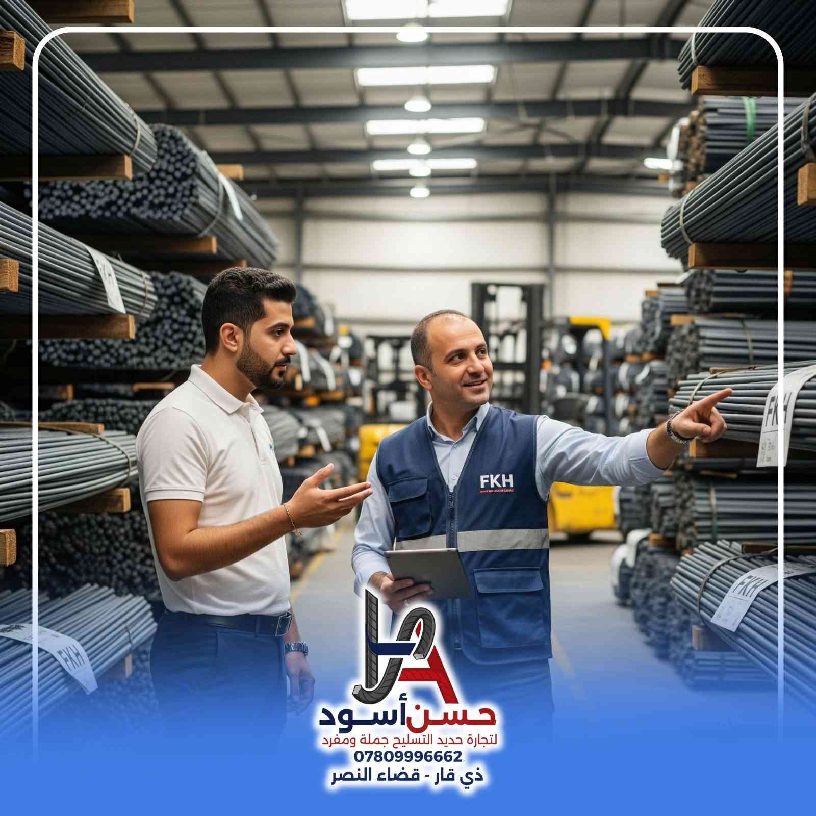 متوفر الآن جميع انواع حديد التسليح العراقي والمستورد شرط اصلي مع الضمان جملة ومفرد #التوصيل #مجاني 🛻
قضاء النصر - قرب جسر قضاء النصر الرئيسي.
قسم المبيعات: ***********
 #حديد_تسليح #حديد
