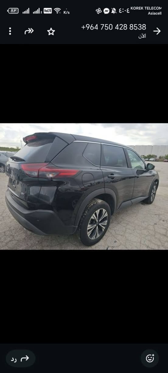 السلام عليكم 
نيسان روج 2023
رقم اربيل
SV
وارد امريكي 
فول مواصفات بدون فتحة 
***********
***********
صور الحادث والسونار بالصور
سعره 160$
