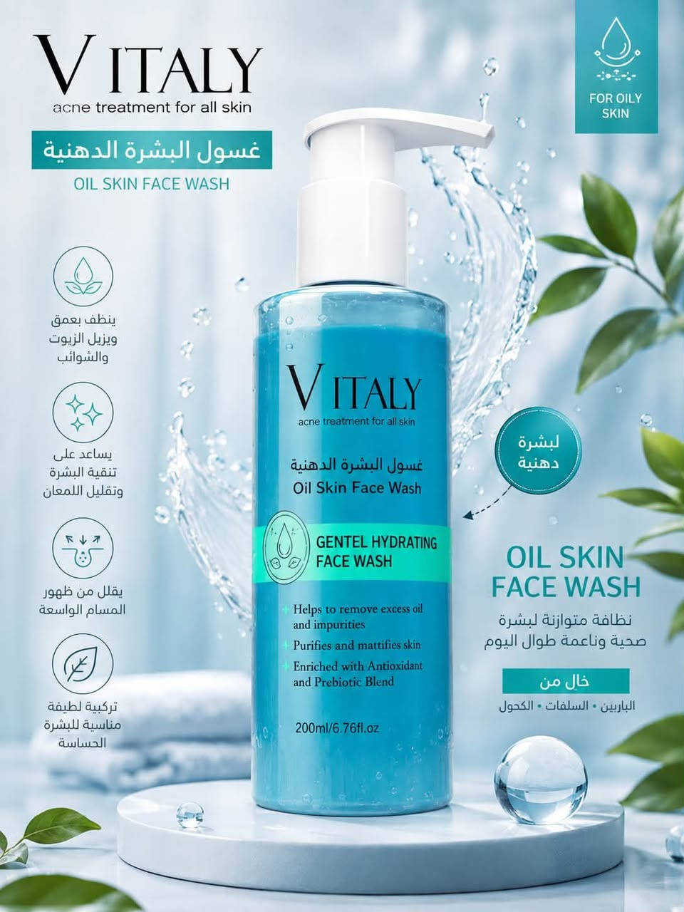 ✨ نظافة وانتعاش حسب نوع بشرتچ مع غسول VITALY 💦🧴

ثلاث أنواع حتى تختارين الأنسب لبشرتچ:

🌸 للبشرة الحساسة — تنظيف لطيف وعناية يومية بدون قسوة.

💙 للبشرة الدهنية — يساعد على تنظيف الدهون الزائدة والشوائب ويمنح البشرة إحساس بالنظافة والانتعاش.

💚 للبشرة المختلطة — ينظف البشرة ويساعد بالحفاظ على توازنها بدون إحساس بالشد.

✨ استخدام يومي • حجم 200 مل
اختاري النوع المناسب لبشرتچ وخلي النظافة أول خطوة بروتين العناية 💖

سعر 7.000
عنوان بغداد اركية وفاضل شارع المسبح العام
توصيل داخل المنطقة مجاناً بغداد والمحافظات 5
للحجز والاستفسار مراسلة الصفحة او الرقم ***********

