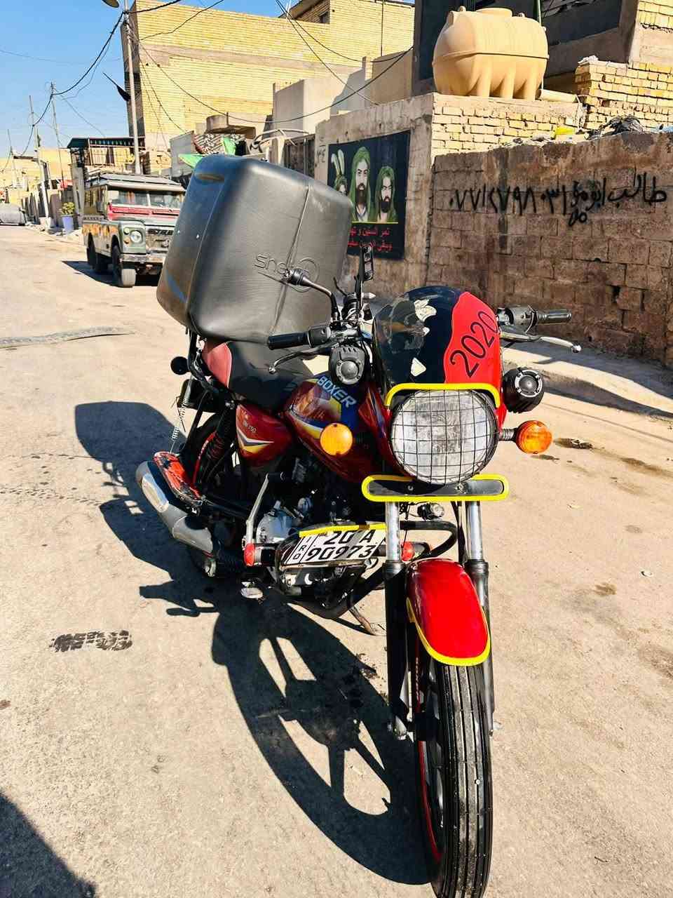 السلام عليكم دراجة بوكسر للبيع موديل 2020 دراجة خير من الله تچفيت جديد شرط شركة تايرات جدد دراجة نعمة من الله جاهزة گبل للشارع (الدراجة رقم ديالى تحويل ديالى)مكاني بغداد العبيدي السعر 1650 وبيها مجال شي قليل الرقم ***********اي استفسار اني خادم
