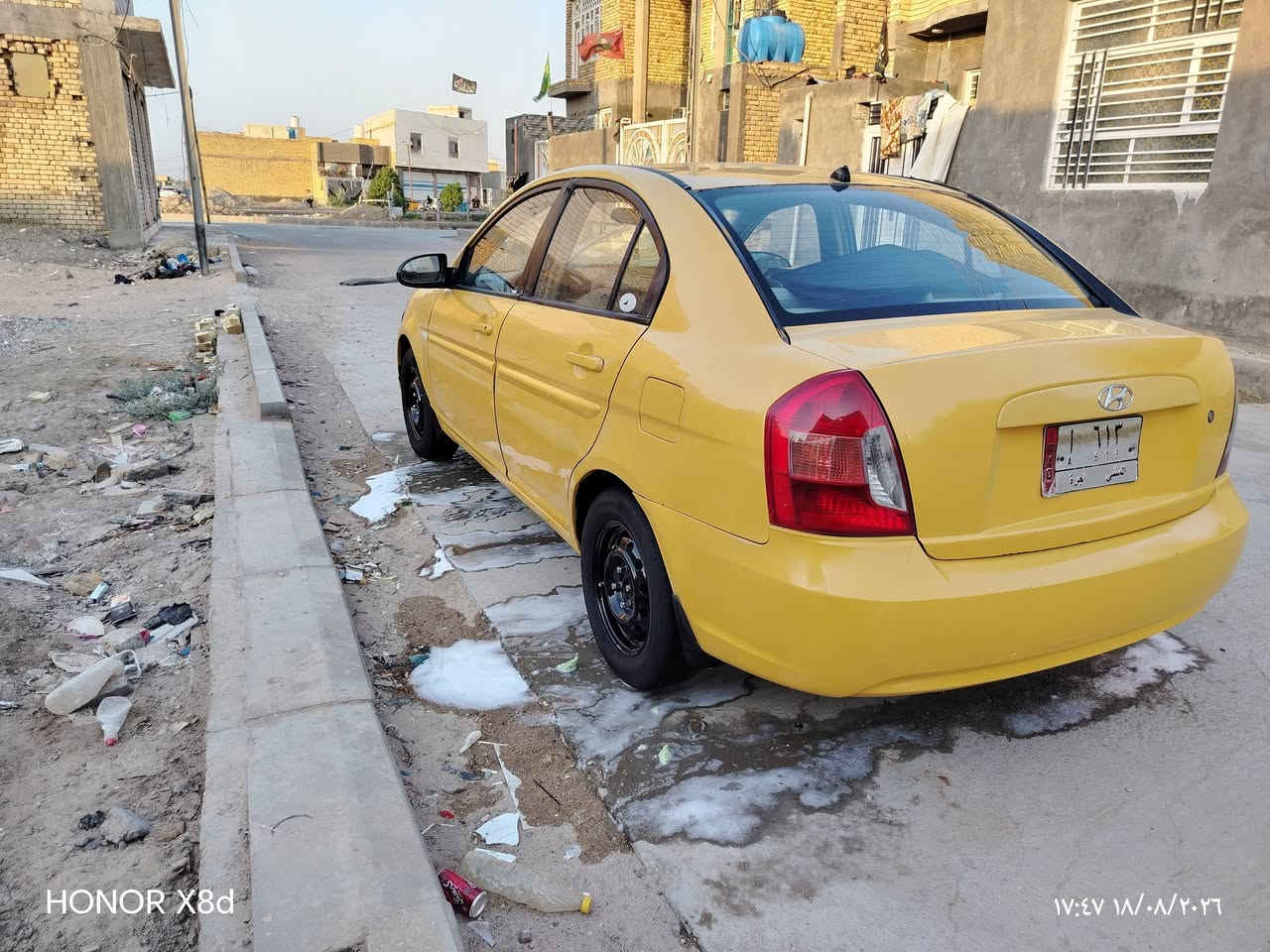 السلام عليكم اكسنت لبيع ٢٠٠٦ بيها طخه بالچاملغ  الخلفي محرك ١٦٠٠ كير عادي لا تنقيص ولا تبخير تبريد كهربائيات  
رقم مثنى السعر ٥٠ وبيها مجال العنوان الناصرية ***********

نص مكتوب في الصور:
- HONOR X8d 17:46 18/08/2026
- HONOR X8d 17:47 18/08/2026