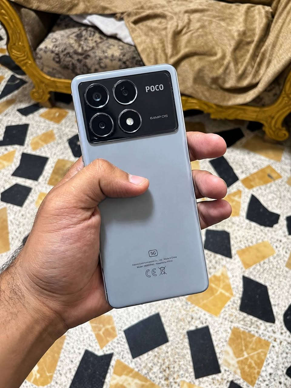 📱 للبيع POCO X6 Pro 5G 🔥

✨ الجهاز نظيف جداً وحالته ممتازة
⚡ أداء قوي وسريع للألعاب والاستخدام اليومي
🎮 ممتاز للـ PUBG والألعاب الثقيلة 120
📶 يدعم 5G
💾 الرام: [12+12]
💽 الذاكرة: [512]
🔋 البطارية: [من اقوه البطرايات ]
📦 الملحقات: [بس جهاز واحده 

💰 السعر: [ 350] ألف

📍 المكان: [بغداد الزعفرانيه جسر ديالى ]
📩 للتواصل: [***********/تلگرام]

🔥 للجادين فقط

نص مكتوب في الصور:
- Xiaomi HyperOS 1.0.12.0 اسم الجهاز POCO X6 Pro 5G التخزين 256.0 GB / 512 GB إصدار نظام التشغيل 1.0.12.0.UNLEUXM إصدار أمان أندرويد 2024-10-01 مستوى تصحيح أمان نظام Android 2024-10-01 جميع المواصفات والمعلومات
- حول الهاتف اسم الجهاز POCO X6 Pro 5G التخزين ٦٣,٧ ج.ب/٥١٢ج.ب إصدار نظام التشغيل (لـ POCO) 3.0.8.0.WNLMIXM إصدار Android 16 BP2A.250605.031.A3 تحديث أمان نظام Android 2026-04-01 المواصفات والمعلومات التفصيلية النسخ الاحتياطي والاستعادة الدعم وضع الإصلاح إعادة ضبط إعدادات المصنع الشهادة