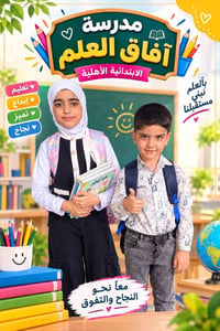 مدرسة آفاق العلم • ابتدائية أهلية • تسجيل بالتقسيط