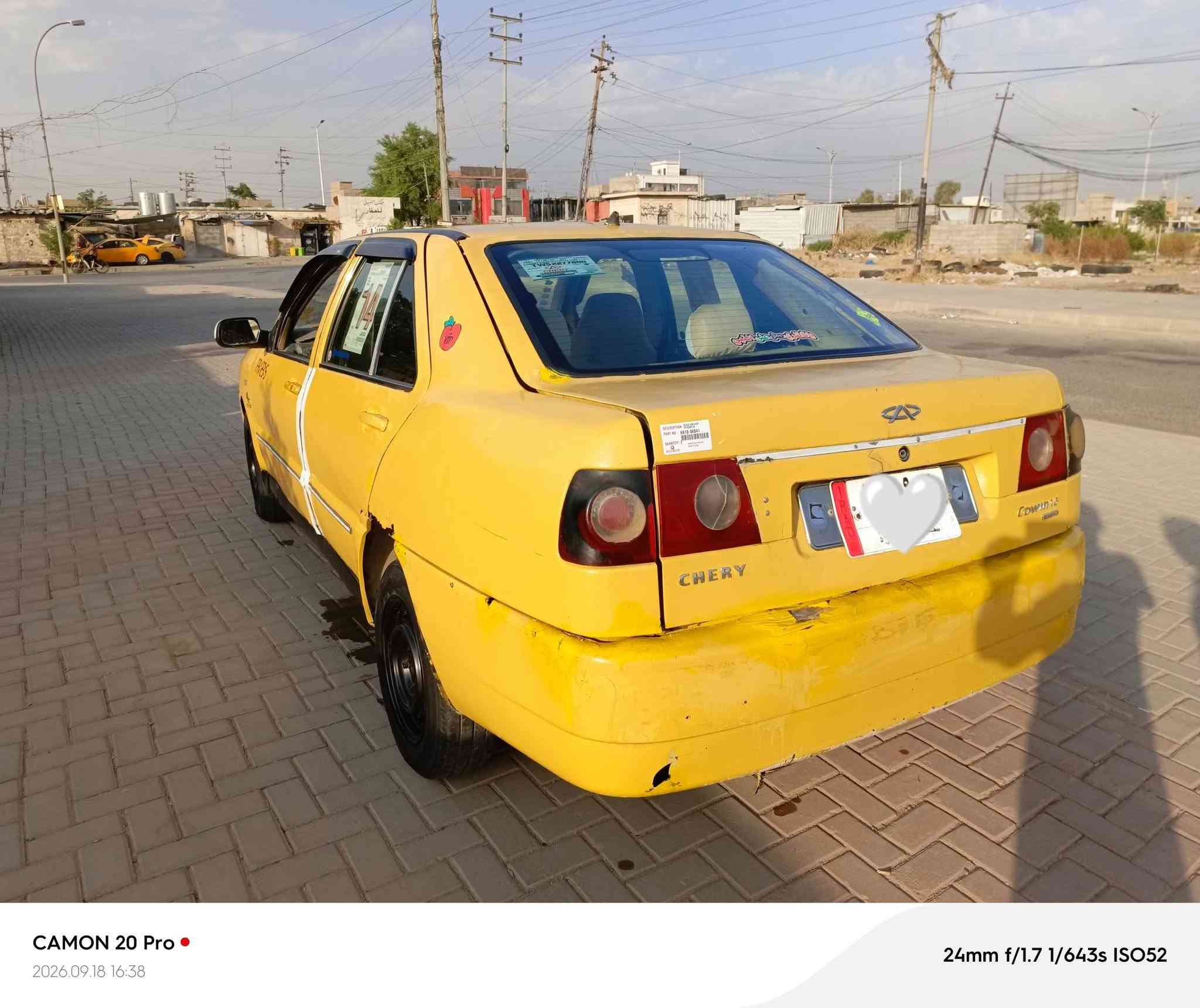 للبيع شيري كوين موديل 2010 سيارة جاهزة كير محرك بشرط مكان كركوك السعر12 ورقة بيها مجال ***********

نص مكتوب في الصور:
- CAMON 20 Pro • 2026.09.18 16:39 24mm f/1.7 1/559s ISO52
- CAMON 20 Pro 2026.09.18 16:38 24mm f/1.7 1/643s ISO52
- CAMON 20 Pro
- 2026.09.18 16:38
- 24mm f/1.7 1/381s ISO50
- 24mm f/1.7 1/449s ISO51
- CAMON 20 Pro 2026.09.18 16:39 24mm f/1.7 1/100s ISO83
- 2026.09.18 16:39
- 24mm f/1.7 1/127s ISO50