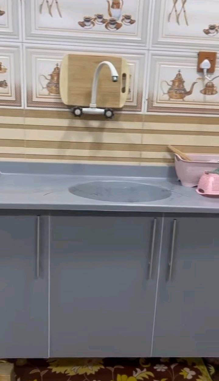 كاونتر MDF مرمر • ٢م • سنك ١م٢٠