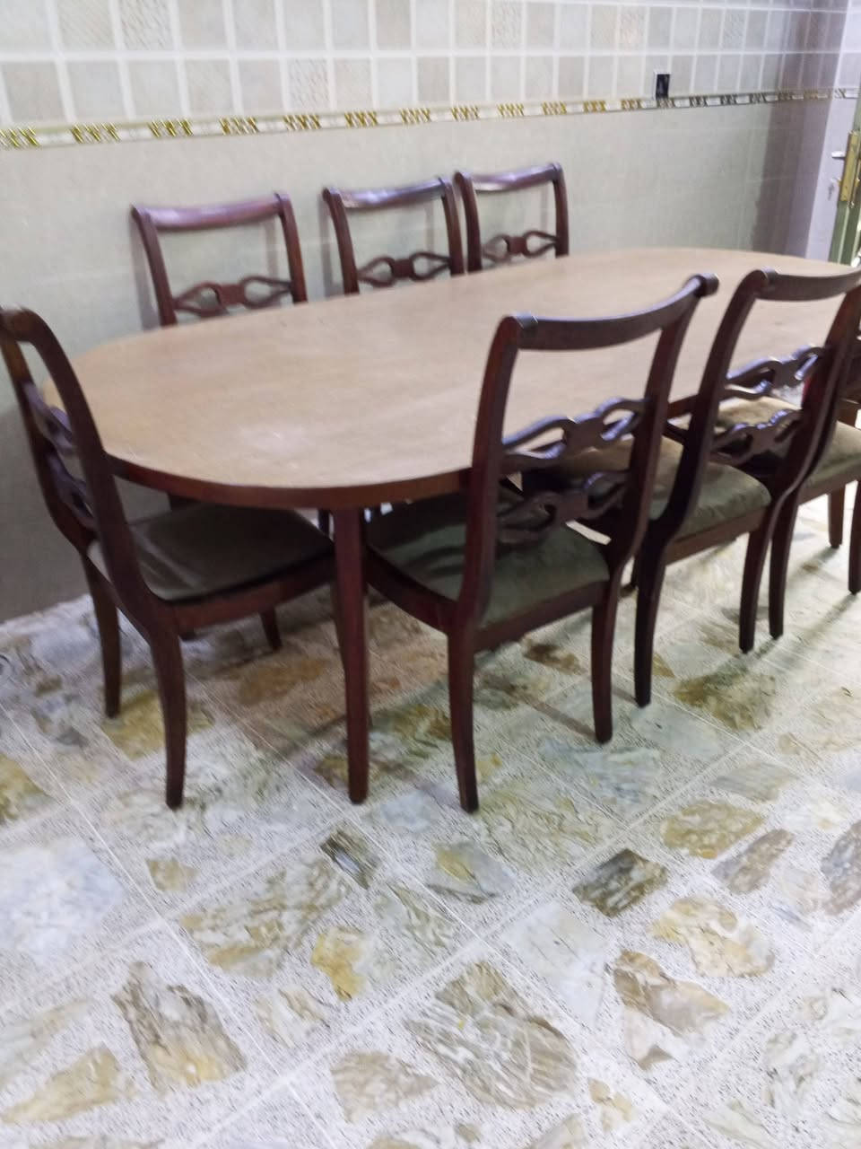 ميز طعام خشب صاج 7كراسي لاستفسار ***********@
