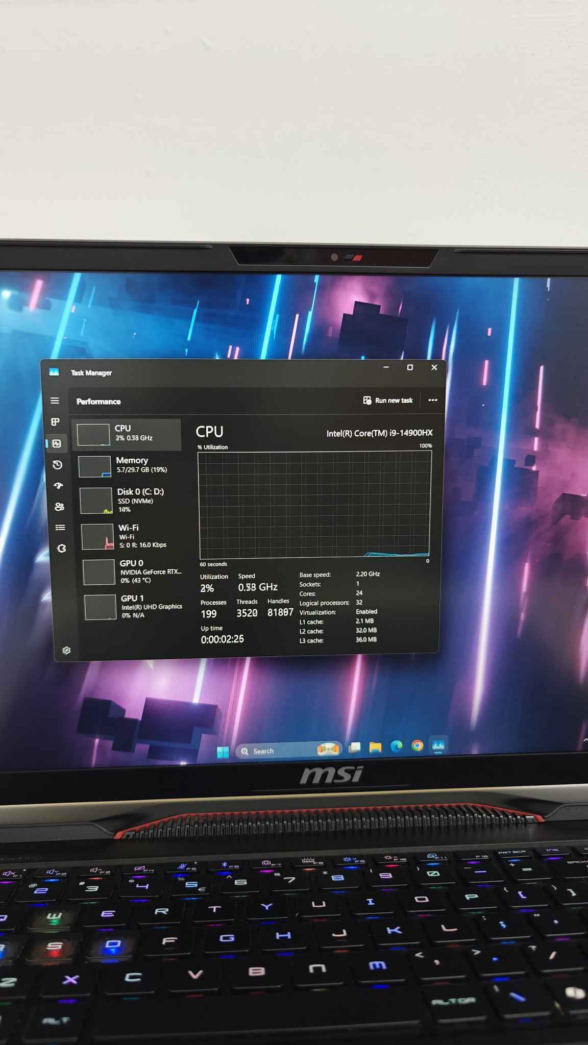 MSI Raider GE68 • i9-14900HX • RTX 4070