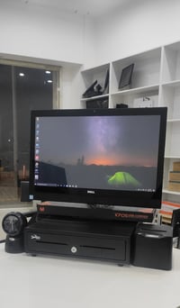 كاشير كامل للبيع👇 الجهاز All in one Dell برنامج الرائد للمبيعات قارئ ب...