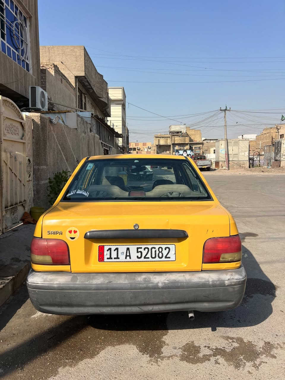 السلام عليكم سايبا للبيع موديل 2014 سيارة جاهزة من كلشي گير مكينة تبريد حدادية تخم تاير السيارة ترايها كلش حلو رقم انگليزي شرط تحويل عليها غرامة 400 الف تنگطع من السعر 
السعر : 26 ورقه 
العنوان : بغداد مدينة الصدر
للاستفسار : ***********
