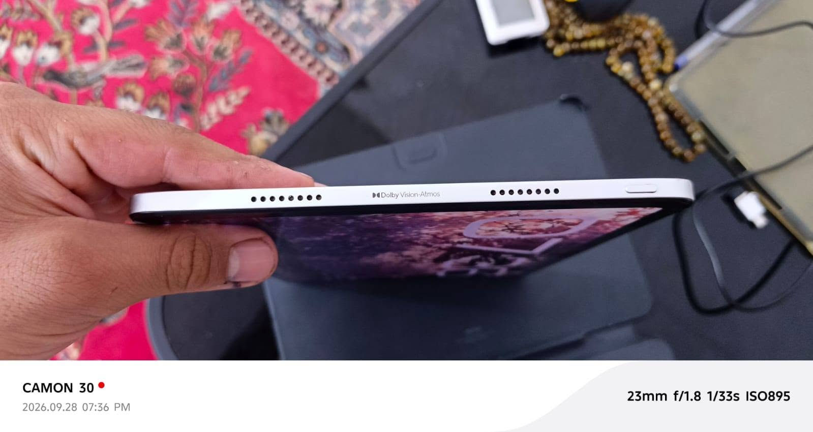 السلام عليكم متوفر ريدمي باد 2 برو ذاكره 256 ملحقاته كامله الجهاز بي ضربه بسيطه ممأثره السعر 450 
للاستفسار *********** مكاني المجف

نص مكتوب في الصور:
- CAMON 30 2026.09.28 07:35 PM 23mm f/1.8 1/50s ISO543
- CAMON 30 2026.09.28 07:35 PM 23mm f/1.8 1/50s ISO603
- CAMON 30 2026.09.28 07:35 PM 23mm f/1.8 1/33s ISO1578
- CAMON 30
- 2026.09.28 07:36 PM
- 23mm f/1.8 1/33s ISO1393
- CAMON 30 •
- 23mm f/1.8 1/33s ISO1079
- CAMON 30 2026.09.28 07:36 PM 23mm f/1.8 1/33s ISO703
- CAMON 30 2026.09.28 07:36 PM 23mm f/1.8 1/33s ISO946
- CAMON 30 2026.09.28 07:36 PM 23mm f/1.8 1/33s ISO895
- 23mm f/1.8 1/33s ISO1117