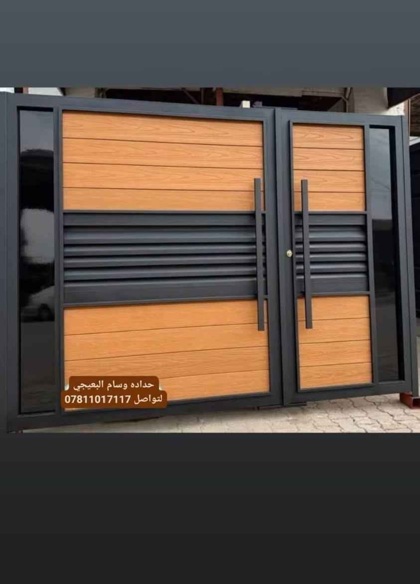 السلام عليكم  
بوب سياج سلايت و طلاقتين مستخدم وجديد سندويج مستخدم  شيلمان جيكي  بوري ثقيل بي ارسي  شبابيك سوكي  زاويه ثقيل   @

نص مكتوب في الصور:
- حداده وسام البيعيجي
- لتواصل ***********
