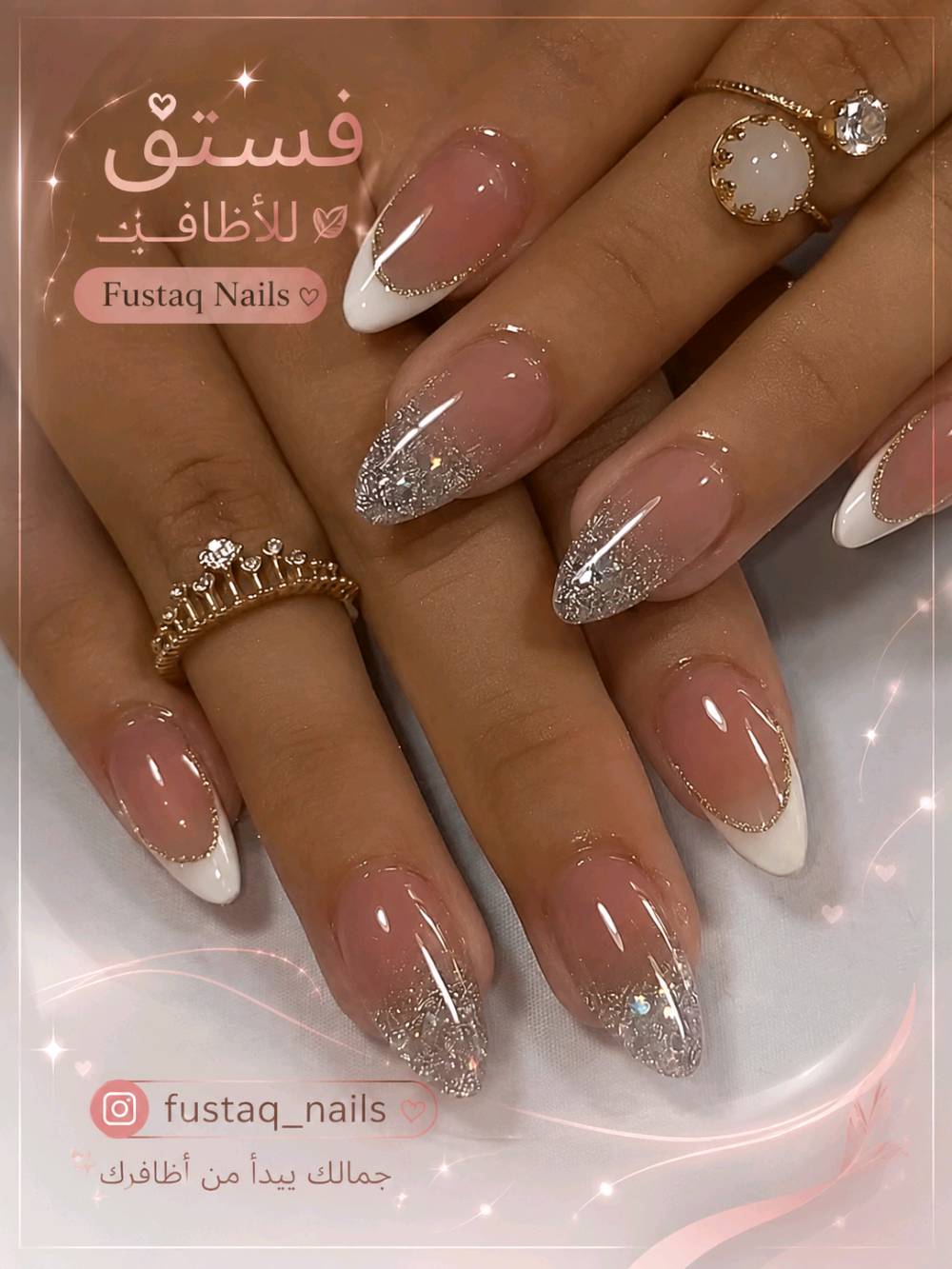 أظافر هاندميد شغل يد من Fustaq Nails 🍒
تصاميم متنوعة وحلوة حسب الطلب
متوفرة بأحجام XS / S / M / L
تفصيل حسب القياس والتصميم
التوصيل متوفر داخل بغداد

للحجز والاستفسار عبر الواتساب:
*********** 💅🏻🍒
 اظافر هاندميد تسليم يدوي، الزعفرانيه 
الاسعار حسب الدزاين المطلوب 
الوقت للتسليم اسبوع 
التوصيل داخل بغداد 5000