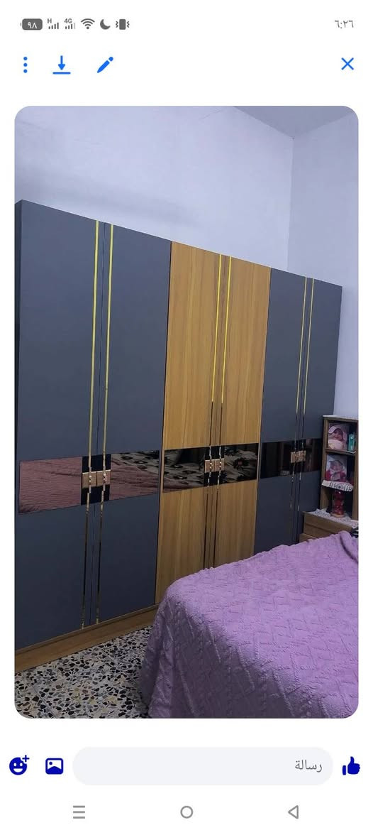غرفه تركيا جديده وثكيله كلش مابيه اي عيب ٨قطع ب٨٠٠  وتخم نضيف العنوان غ

نص مكتوب في الصور:
- 8 قطع
- رسالة