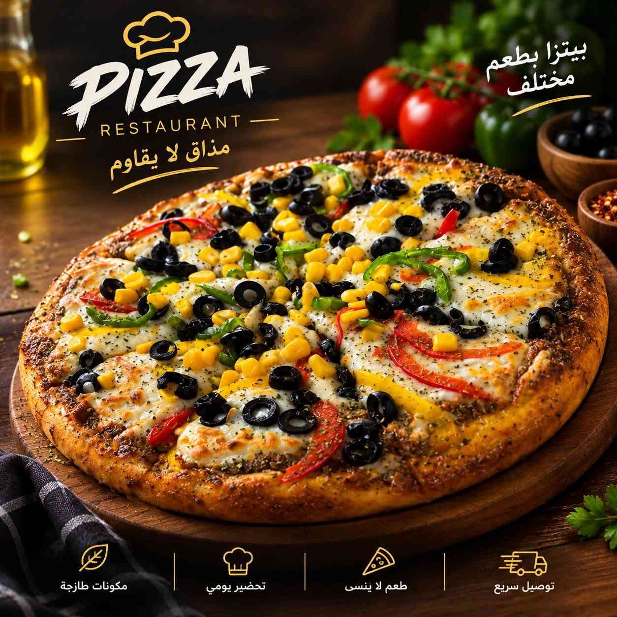 سلام عليكم يوجود جميع أنواع الفطائر بيتزه عش البلبل الحلبي بورك تركي ع طلب.....واتساب***********

نص مكتوب في الصور:
- PIZZA RESTAURANT مذاق لا يقاوم بيتزا بطعم مختلف مكونات طازجة تحضير يومي طعم لا ينسى توصيل سريع
- ١١:١٥
- ٢٠٢٦/٠٦/٣٠
- ٠٥:٠٧ م
- المزيد
- حذف
- تعديل
- تفضيل
- مشاركة
