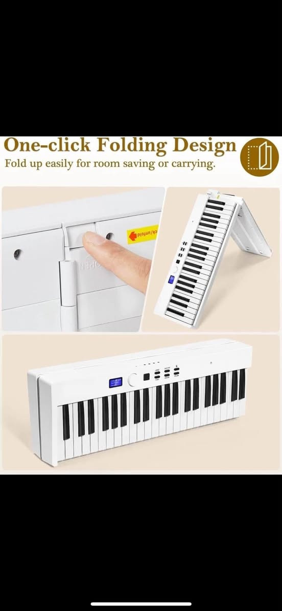 للبيع بيانو KONIX PJ88CD-W أبيض – 88 مفتاح 🎹

بيانو إلكتروني KONIX بحالة جيدة جدًا، مناسب للطلاب والمبتدئين والعازفين، ويمتاز بأنه قابل للطي وسهل الحمل والخزن.

🔹 88 مفتاح Full Size
🔹 مفاتيح Semi-Weighted
🔹 قابل للطي إلى نصفين لسهولة النقل
🔹 تصميم أبيض أنيق
🔹 شاشة وتحكم بالصوت والإعدادات
🔹 يدعم Bluetooth
🔹 إمكانية استخدام Sustain Pedal
🔹 يجي وياه الشاحن + الجنطة + الستاند
🔹 سهل الحمل ومناسب للبيت، الدراسة، أو النقل

📦 المحتويات:
البيانو + الشاحن + الجنطة + الستاند

💰 السعر: 200,000 دينار فقط

الجهاز مناسب جدًا للي يريد بيانو 88 مفتاح بسعر اقتصادي، وميزة الطي تخليه عملي أكثر من البيانو التقليدي.

📩 للجادين مراسلة *********** فقط واتساب
