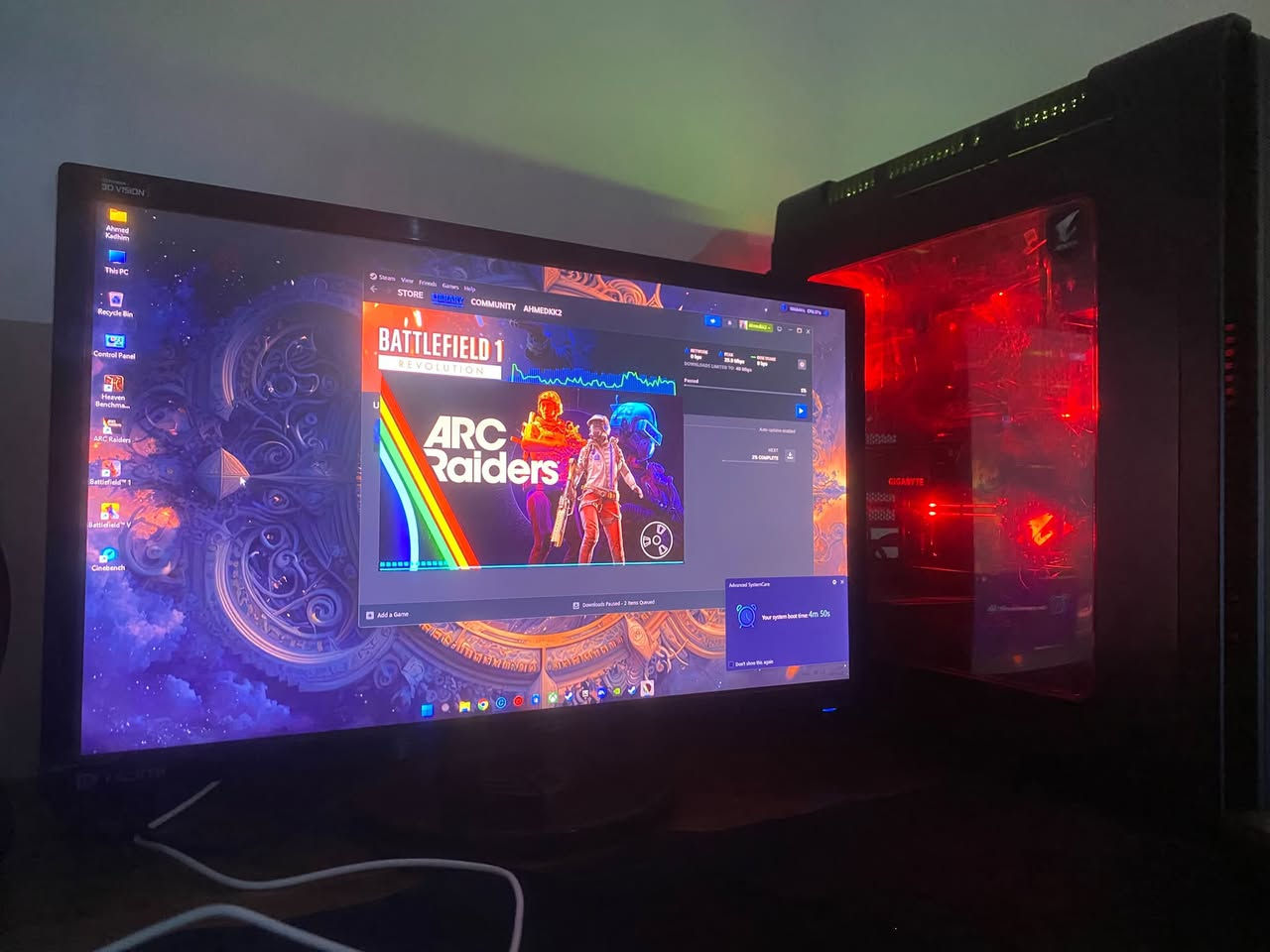 السلام عليكم pc 
I5 8600k
Aorus z370
مبرد مائي thermalright 
Gigabyte rtx 2070s 
Ram 16gb 3200
256ssd 
Hdd 2tb 
Power fantech 750w

بيها مشكلة وحدة اثناء التنظيف وتبديل معجون المعالج بالغلط انعوجت بنات البورد فينراد تبديل للسوكت او بورد جيل ثامن 

للبيع بسعر كلش مناسب 
للمهتم
***********
واتس اب او اتصال موجود
