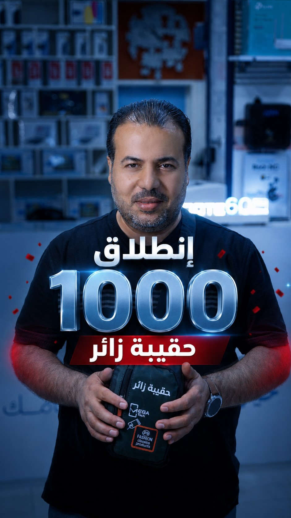 انطلاق حقيبة زائر الان !

علاگة زائر السنوية المعتادة من شركة الانوار وميكاتك 
هاي السنه صارت حقيبة حتى تكدرون تستخدموها بجمع الاغراض والاحتياجات الالكترونية الاساسية لكل زائز 
صارت متوفرة عند الفرعين وبكمية 1,000 حقيبة 
منها الحقيبة الذهبية و الحقيبة الفضية 
وتفاصيل كل حقيبة و اسعارها مذكورة داخل الفيديو 
عرض رهيب جداً بسعر مخفض جداً على جودة عالية من المنتجات تقدم افضل اداء ممكن لكل الاجهزة وبضمان لمدة سنة على كل منتج . 

اغتنموا الفرصة‼️

لمعرفة المعلومات الكاملة يرجى مشاهدة الفيديو 🙋🏻‍♂️
دخلوا على الستوري حتى تشوفون العروض الرهيبة المتوفرة

الفرع الأول”شركة الانوار”:
البصرة-المعقل-مقابل مستشفى الموانئ
للتواصل مع مبيعات شركة الانوار:***********
للتواصل مع قسم الاكسسوارت: ***********
للتواصل مع قسم الصيانة :***********

عنوان الفرع الثاني “ميگاتك” :
البصرة-مدينة الأمل السكنية-الزون السادس
للتواصل مع مبيعات ميگاتك:***********
للتواصل مع قسم الصيانة: ***********
#عروض #تخفيضات #حقيبة_زائر #زيارة_الاربعين
