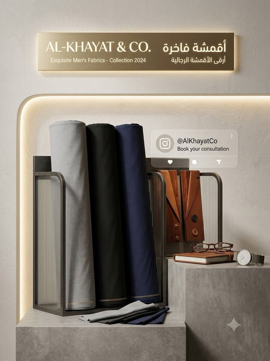 ✨ إعلان مميز | خياطة أمير بيرولي ✨
​✨ أناقتكِ وتفصيلكِ .. بلمسة إتقان لا تُضاهى! ✨
​تعلن خياطة أمير بيرولي عن توفر أجود وأرقى أنواع الأقمشة والموديلات، لتلبية كافة احتياجاتكِ اليومية والمهنية والدراسية بأعلى جودة وأفضل خياطة.
​💎 جديدنا ومتوفر لدينا حالياً:
​👩‍⚕️ القطاع الطبي: قماش أبيض فاخر للـ (لابكوت الطبي)، بالإضافة إلى أرقى أنواع السكرابات الطبية.
​🎓 الزي المدرسي والجامعي: أجود أقمشة الصداري، وتفصيل خاص لـ (زي التخرج) لإطلالة مميزة.
​👗 الأزياء النسائية: تشكيلة رائعة من السوتات العصرية، الكيلوتات، والبناطيل النسائية بمختلف المقاسات والقصّات.
​📍 العنوان:
خانقين – مجمع شاكر رضا – الطابق الثاني
​📞 للتواصل والاستفسار:***********
واتساب
​✨ أهلاً وسهلاً بكم.. ثقتكم سر نجاحنا! ✨
