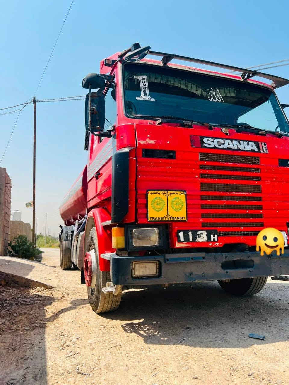السلام عليكم.. اسكانيه 113 تنكر ماء سنويه تنكر جديده لسنه 31 مواصفات مكينه 13 كير 5في 5 تانكي 16 الف 
اي استفسار رقم الهاتف *********** 
غير متواجد علئ الفيسبوك
