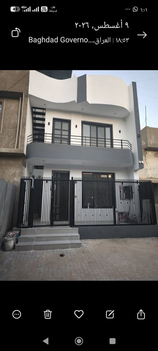 البيت  للبيع
مساحة ٤٥ واجهة ٦ نزال ٧.٥ 

يحتوي على مدخلين 

باب استقبال وباب مطبخ منفصلين

يحتوي على غرفتين منام

الموقع 
حي المستنصرية  محلة 504
 بالقرب من ثانوية المتفوقات للبنات 

للاستفسار الاتصال

***********
