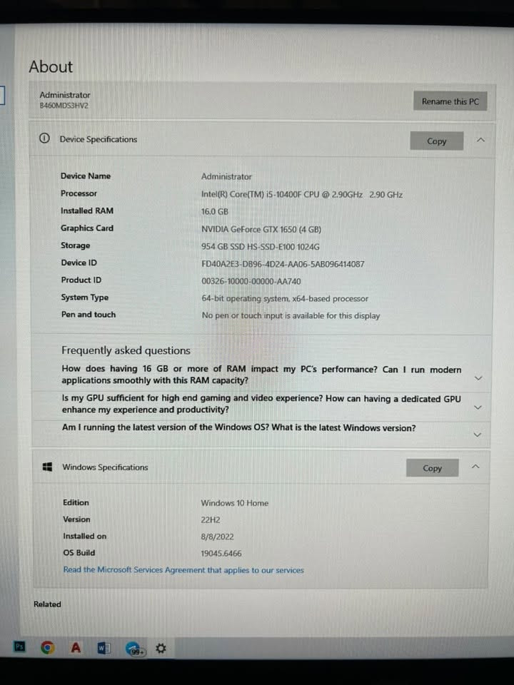 السلام عليكم 
للبيع حاسبة pc مواصفات ممتازة
النظافة 100% استعمال قليل جدا 
المواصفات بالصور 
السعر 1,100,000 
مليون و١٠٠ الف 
معها الملحقات مجاناً 
* شاشة ماركة vortex حجم 24 FHD 
مواصفات الشاشة بالصورة 
* كيبورد 
* ماوس 
* كافة ملحقات التوصيل من الكيبلات وال HD كيبل 
* جهاز ملتقط اشارة Wireless 

للاستفسار ***********
