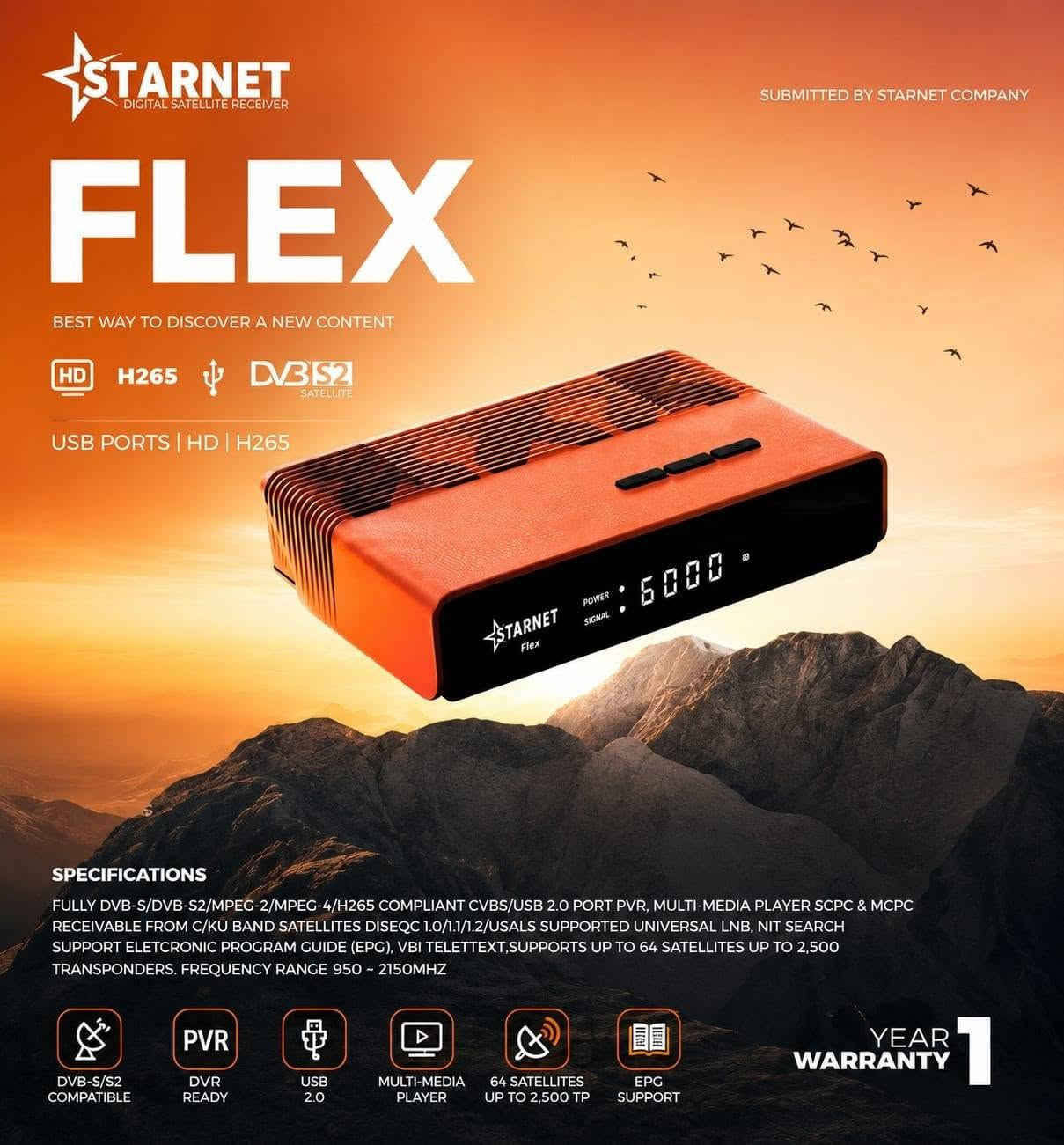 🔥📡 متوفر الآن لدى معرض النرجس للستلايت 📡🔥
⭐ STARNET FLEX ⭐
🚀 المرونة والقوة تجتمعان في جهاز واحد!
استعدوا لتجربة مشاهدة مختلفة مع STARNET FLEX الجديد كلياً، بتصميم أنيق وأداء قوي، مع باقة ضخمة من السيرفرات والمنصات ومصادر الصوتيات 🎬📡
✨ ولأول مرة من STARNET: سنتان FOREVER 🔥
━━━━━━━━━━━━━━━━━━
⚙️ مواصفات الجهاز
🧠 المعالج: GX6605 — أداء سريع ومستقر
💾 الفلاشة: 16MB
⚡ الرام: 1GB
📡 تيونر حساس: استقبال قوي للإشارة ودعم MultiStream
📶 Wi-Fi: واي فاي داخلي مدمج
📺 جودة الصورة: Full HD 1080P
🎞️ دعم H.265 / HEVC: جودة عالية مع ضغط أفضل
🔊 دعم صوت Dolby لتجربة صوتية مميزة
🎮 عدد 2 ريموت كنترول: ريموت أصلي + ريموت إضافي
🔄 تحديثات أونلاين باستمرار
🎨 واجهة جديدة وعصرية سهلة الاستخدام
⏱️ Time Shift مع خيارات تشغيل مرنة
⚽ خدمة KORA لمعرفة مواعيد المباريات
🗣️ مصادر ترجمة متعددة حسب الخدمات المتوفرة
━━━━━━━━━━━━━━━━━━
🎁 باقة الاشتراكات والخدمات
👑 FOREVER PRO — لمدة سنتين
⭐ JOSAT PLUS Bundle — 3 سنوات
📺 منصات المشاهدة
⚫ NOVA الأصلي — 3 سنوات
🦸 MARVEL — 3 سنوات
😊 JOY — سنتان
⚪ APOLLO — سنة كاملة
Ⓜ️ MEGA — سنة كاملة
🟣 MAVEN — سنة كاملة
💖 CUTE — سنة كاملة
🐉 DRAGON — سنة كاملة
😎 هذا غير باقي السيرفرات والمصادر الصوتية المتوفرة!
━━━━━━━━━━━━━━━━━━
🎤 مصادر الصوتيات
🎙️ ZOOM AUDIO — سنة كاملة
🎙️ JOSAT PLUS AUDIO — 3 سنوات
🎙️ FOREVER AUDIO — 15 شهراً
🎙️ NOVA AUDIO — 3 سنوات
━━━━━━━━━━━━━━━━━━
🏆 الخلاصة
⭐ جهاز STARNET FLEX يجمع لك الأداء القوي + سهولة الاستخدام + جودة الصورة + مجموعة كبيرة من الخدمات والاشتراكات في جهاز واحد.
📡 متوفر الآن لدى معرض النرجس للستلايت
🚚 تتوفر خدمة التوصيل لجميع محافظات العراق 🇮🇶
📞 للحجز والاستفسار حصراً:
https://wa.me/7712524420
📱 واتساب متوفر
#STARNET
#STARNET_FLEX
#معرض_النرجس_للستلايت
#STARNET_FLEX_2026

نص مكتوب في الصور:
- STARNET DIGITAL SATELLITE RECEIVER SUBMITTED BY STARNET COMPANY FLEX BEST WAY TO DISCOVER A NEW CONTENT HD H265 DVB S2 SATELLITE USB PORTS | HD | H265 SPECIFICATIONS FULLY DVB-S/DVB-S2/MPEG-2/MPEG-4/H265 COMPLIANT CVBS/USB 2.0 PORT PVR, MULTI-MEDIA PLAYER SCPC & MCPC RECEIVABLE FROM C/KU BAND SATELLITES DISEQC 1.0/1.1/1.2/USALS SUPPORTED UNIVERSAL LNB, NIT SEARCH SUPPORT ELETRCONIC PROGRAM GUIDE (EPG), VBI TELETTEXT,SUPPORTS UP TO 64 SATELLITES UP TO 2,500 TRANSPONDERS. FREQUENCY RANGE 950 ~ 2150MHZ DVB-S/S2 COMPATIBLE PVR READY USB 2.0 MULTI-MEDIA PLAYER 64 SATELLITES UP TO 2,500 TP EPG SUPPORT 1 YEAR WARRANTY
- STARNET DIGITAL SATELLITE RECEIVER لأول مرة : 24 شهر فورايفر + 36 شهر جوسات بندل معا GoSat iks FOREVER APOLLO V2 نوفا 36 شهر هارفل 36 شهر RAM 1GB ROM 16MB CPU GX H.265 HEVC 1080 DVBS2 dlna Hardware specifications for the Device It contains gx 6605H Processor | The device's RAM is 1 GB | Sensitive tuner High Quality S2X Multistream | Flash 16 MB | Supports HEVC H.265 The device contains 2 excellent remote controls, one Bluetooth Support | The device Support Forever 24 Months | Support Youtube Sign in | Support Mobile Share AV port OLD TV technology support | HDMI port supports Full HD 1080P | Channel capacity 10000 channels | manufacturing and packaging is imported | Support Full Arabic Language Support update the device, channel file, and codes online
- ستارنت فليكس STARNET - STARNET FLEX -
- DIGITAL SATELLITE RECEIVER
- المعالج
- GX 6605H
- المطور
- رام
- 1GB
- ذاكرة
- 16GB
- واي فاي
- داخلي
- فورايفر برو
- 24
- شهر
- FOREVER
- PRO
- صوتيات
- 15
- جوسات باندل
- 3
- سنوات
- نوفا
- NOVA
- زووم أوديو
- ZOOM AUDIO
- 1
- سنة
- أبوللو
- APOLLO
- مارفل
- MARVEL
- ميجا
- MEGA
- مافين
- MAFEN
- دراگون
- DRAGON
- بالانس
- BALANCE
- كيوت
- CUTE
- جوى
- JOY