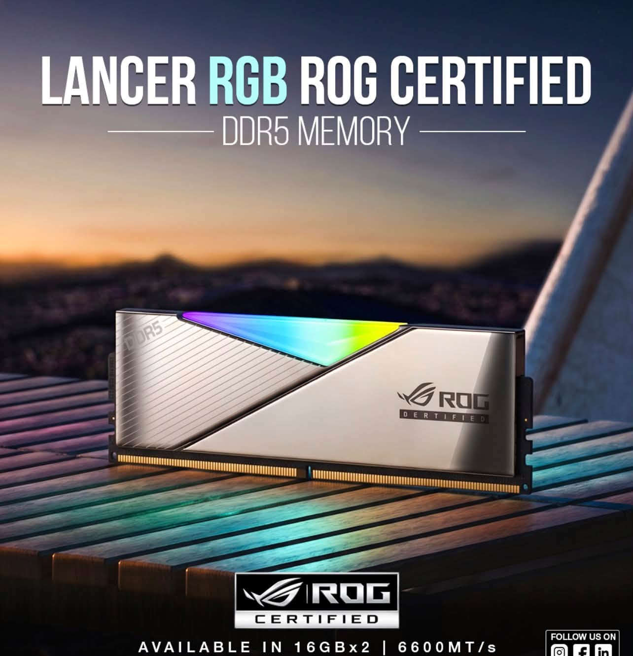 DDR5 16GBx2 • ٦٦٠٠MT/s • ROG معتمد