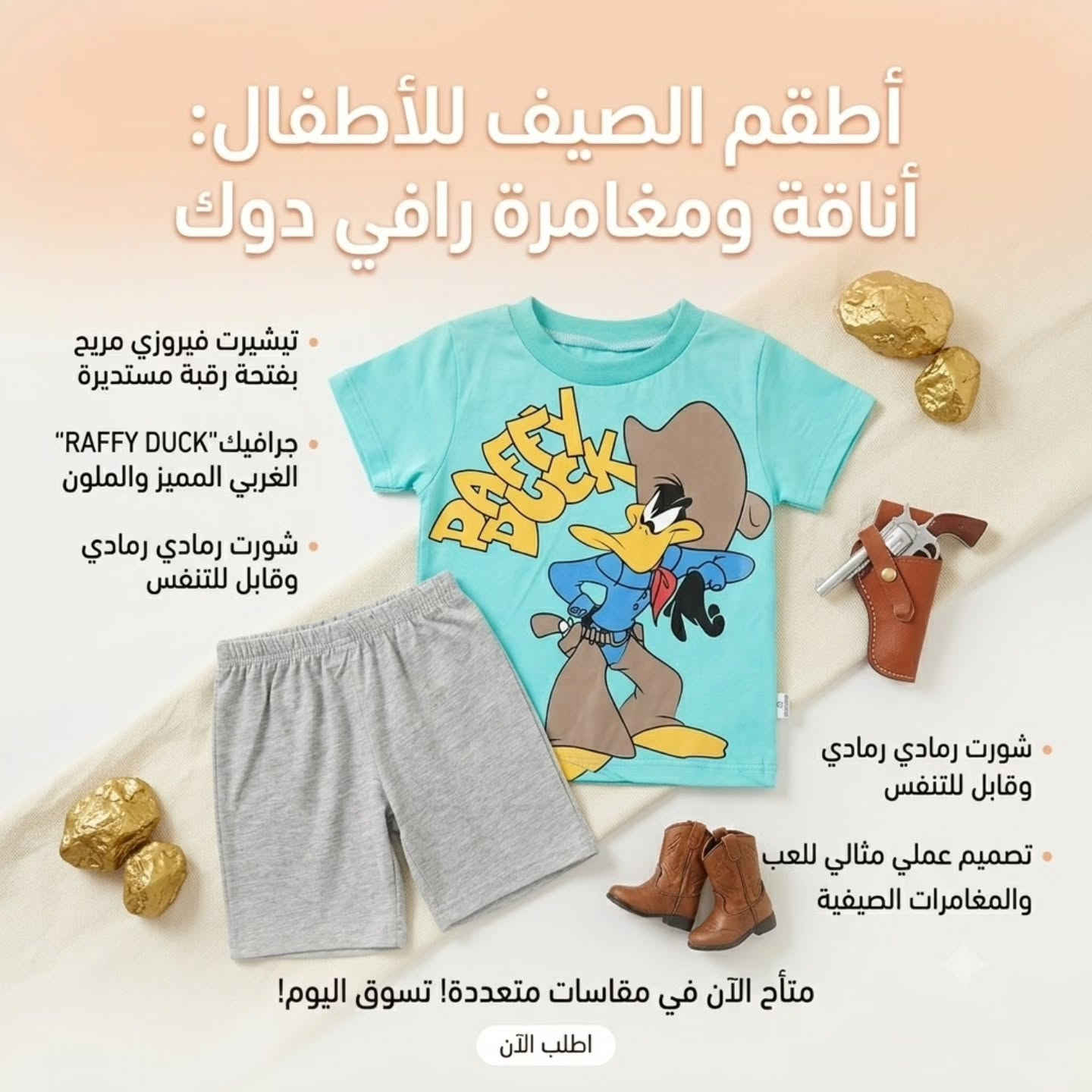 ✨ إطلالة صيفية مريحة وأنيقة لطفلك! ✨
تشكيلة أطقم ولادية مميزة من القطن الناعم، بأسلوب كاجوال وتصاميم مرحة.
☀️ خامات باردة ومريحة للعب.
🎨 ألوان صيفية مبهجة.
📐 مقاسات: من 6 اشهر الى 3 سنوات 🤍.
السعر: 5،000 الاف فقط 
🚚 يتوفر توصيل لجميع محافظات العراق 5,000 الاف.🤍✨
📍 عنوان المحل: بغداد - الراشدية - حي القدس🤍.
📲 التواصل على الارقام واتس آب أو راسل الصفحة 🤍.
*********** 📞
*********** 📞

