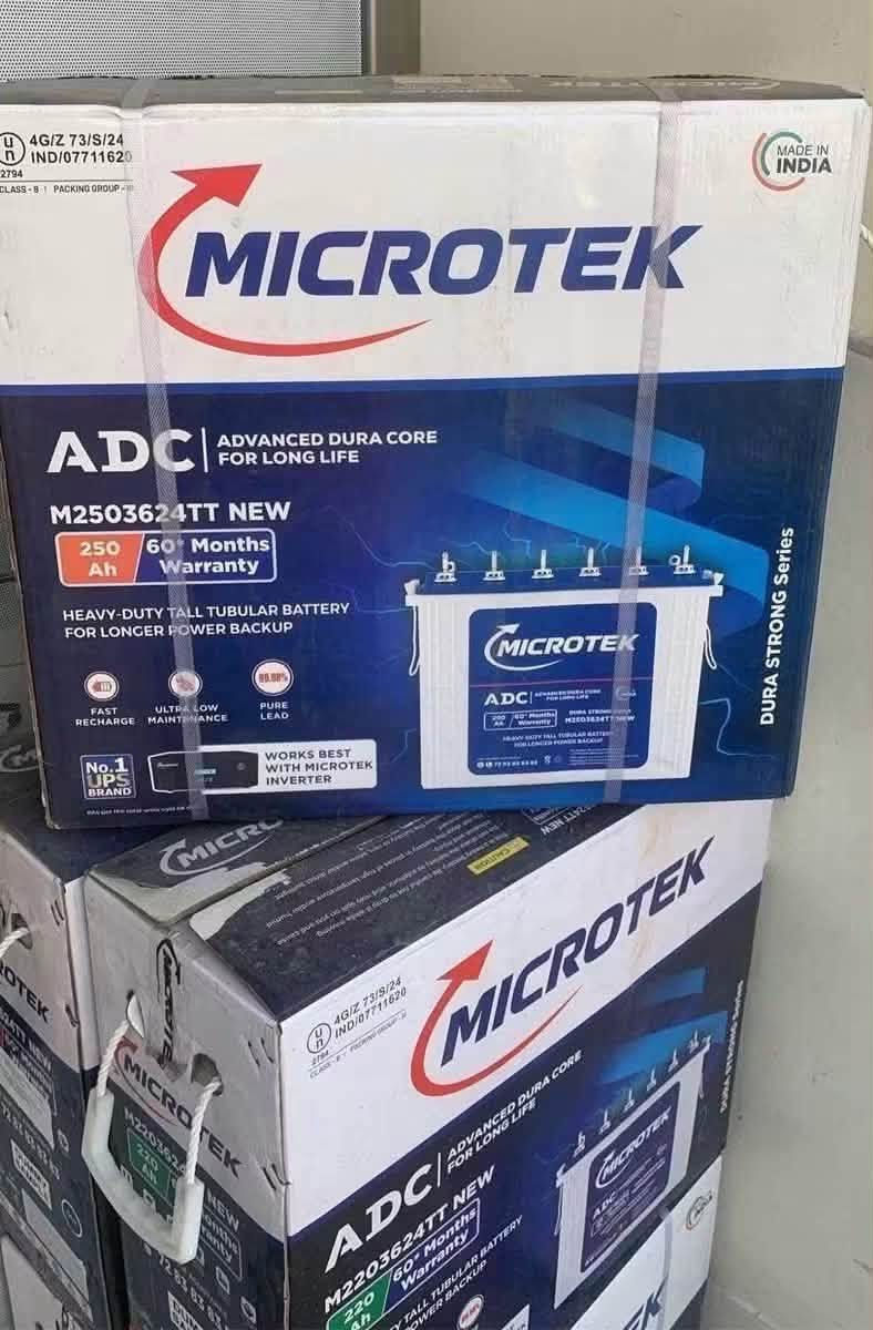 🔋الحل الامثل للطاقة هوا بطاريات مايكروتك Microtek  تيوبلر  بوصل ضمان حقيقي 🔋

🔹 220Ah — 

🔹 250Ah — 

‼️بطارية ممتازه لان :-
☑️تشغيل وقت اطول بنفس الاداء 

☑️قدره على الشحن والتفريغ بشكل مثالي 

☑️ ممتازة  للإنفرترات، UPS، ومنظومات الطاقة الشمسية

⚙️استخدامات ل :- 
✔️ منظومات الطاقة الشمسية
✔️ الاستخدام المنزلي 
✔️ المشاريع
✔️منظومات الابراج 

🚗متوفر توصيل بغداد وجميع محافظات العراق 

☎️‏‭***********‬
