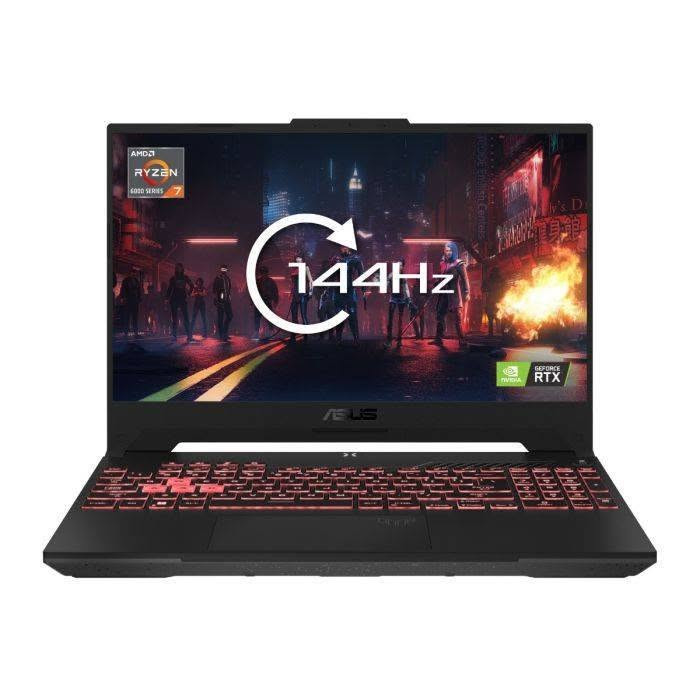 السلام عليكم لابتوب Asus TUF GAMING لمراوس فقط ب لابتوب افضل منه أو ماك و انطي فرق
نسخ محدوده وقليله بالعراق 
المواصفات 
•ID+COLOR:1A-MECHA GRAY
• LCD:15.6 FHD WV
• VRAM:4GB
•GPU nvidia RTX 3050ti
• CPU:AMD R7-6800H/BGA
• STORAGE:512G PCIE G3 SSD
• ODD:WO ODD
• RAM:DDR5 8G
• WLAN:WIFI6 11AX2*2 WW+BT 
• USB:USB3.2A*2+ USB3.2C*2
• OS TYPE.:WIN11 HOME
• KB LANGUAGE:US
• POWER CORD:UL
• ACCESSORY:4CELL 56WH
• OTHERS:N/A
وندوز ۱۱ اصلي 
***********
بغداد_السيديه

نص مكتوب في الصور:
- AMAZON
- RYZEN
- 6000 SERIES 7
- 144Hz
- GEFORCE RTX
- ASUS