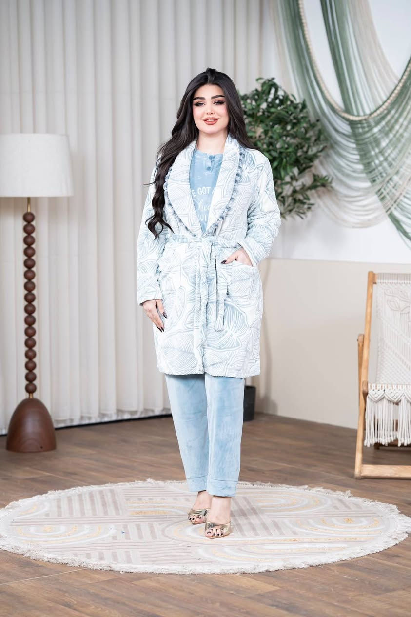 بجامة شتائي • مخمل سوفت • مقاس L-3XL