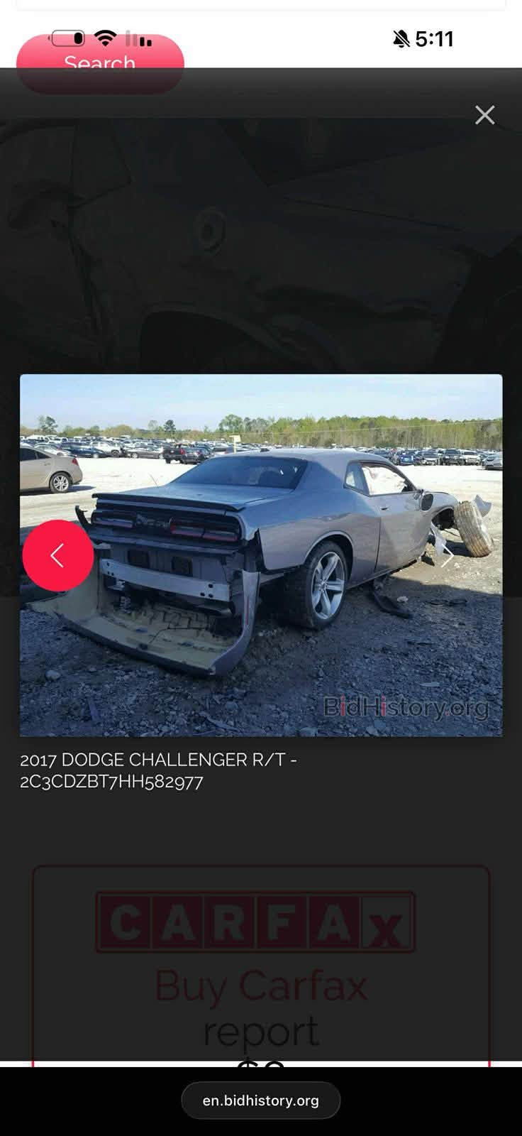 🇺🇸 dodg  Challenger RT 🇺🇸
🚘 موديل 2017 | |5700 8 سلندر بنزين
🇺🇸 وارد أمريكي
📍 بغداد – حي الجهاد
🔢 رقم شمالي باسمي 
💰 السعر: 135ورقة — 

🔴 للبيع فقط

✨ المواصفات:
▪️ ماشية 119 m
▪️ 
▪️ داخلية اصفر ليموني 
▪️ شاشة كبيرة + Harman Kardon 🔊
▪️ إ 🌈
▪️ مثبت سرعة + شفتات ستيرن
▪️ مكينة وكير كفالة من كلشي ✅

📸 صور الحادث والسونار بالمنشور
📝 الضرر والصبغ موضح بالمنشور بكل شفافية
🔥صبغ احزام ابيع 
❗️❗️شراي يتصل فقط 

📞 ***********

نص مكتوب في الصور:
- BidHistory.org
- Search 5:11 BidHistory.org 2017 DODGE CHALLENGER R/T - 2C3CDZBT7HH582977 CARFAX Buy Carfax report en.bidhistory.org
