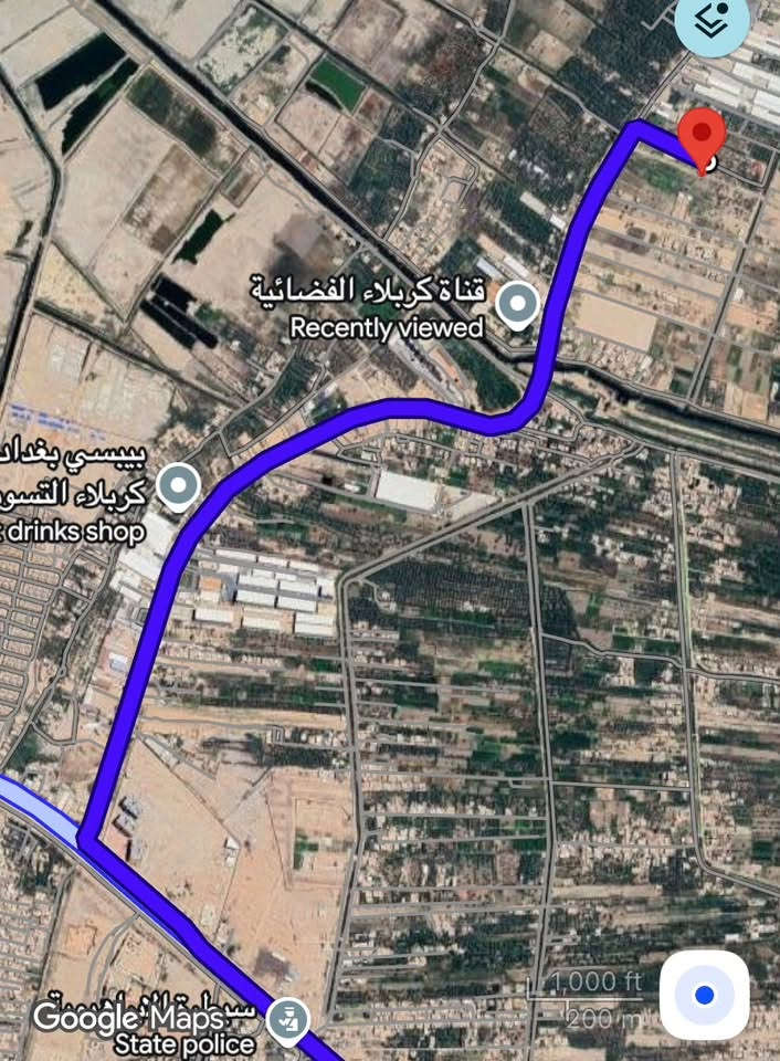قطعة ٥٠٠ متر واجهة ١٦ ونص ونزال ٣٠ وربع على شارع قناة كربلاء (رابع قطعة عن الشارع العام اللي بالصورة)
متوفرة كافة الخدمات تبليط وكهرباء وماء 
تبعد ٣ دقائق عن جامعة العميد جهة الحلة و ٥ دقايق عن جامعة كربلاء
منطقه ممتازة جدا وهادئة 
طابو زراعي تحويل مباشر باسم المشتري السند بأسمنه
للاستفسار التواصل متوفر واتس اب 
***********
