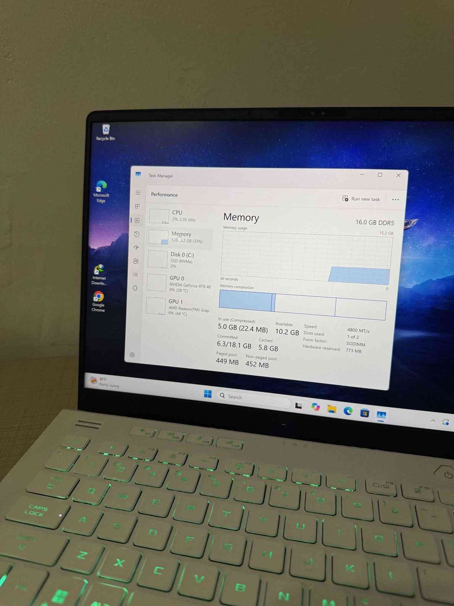 أسوس ROG G14 • RTX 4050 • ١٦ جيجا DDR5
