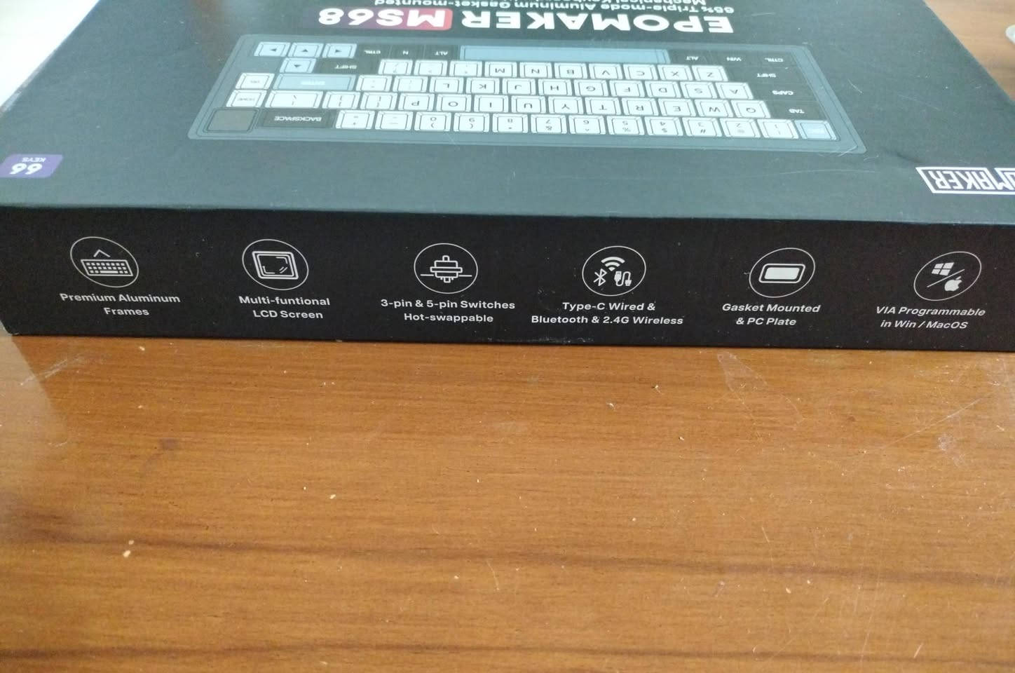 كيبورد إيبوماكر MS68 • ٦٥% مدمج • شاشة LCD
