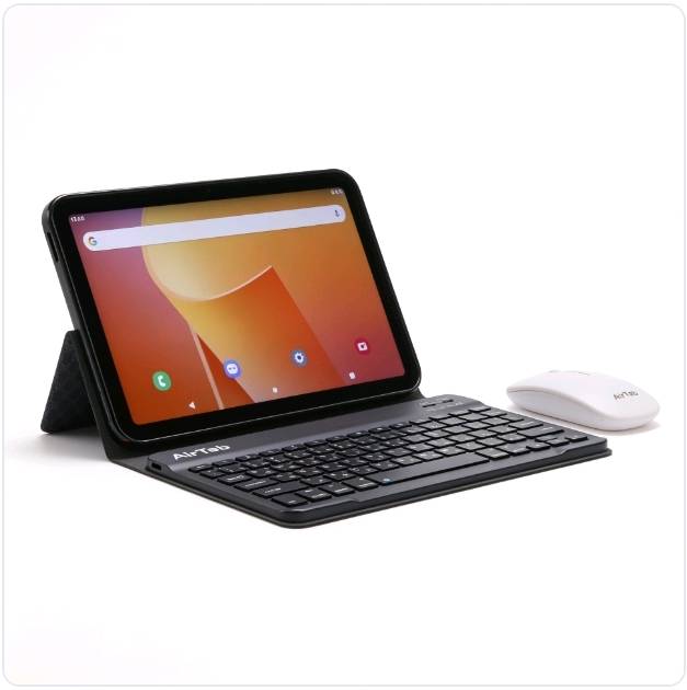 وصف المنتج
تابلت AirTab S26 PRO مناسب للدراسة، الشغل، التصفح، الاجتماعات ومشاهدة الفيديوهات. يجي بشاشة كبيرة 10.1 إنش FHD Incell، رام 24GB ومساحة تخزين 1TB حتى تستخدم التطبيقات وتحفظ ملفاتك براحة. الجهاز يشتغل بنظام Android 15 ومعاه كيبورد عربي، ماوس لاسلكي، سماعة بلوتوث، شاحن وقلم، يعني تاخذه كامل وجاهز للاستخدام اليومي.
المواصفات الأساسية
الماركة: AirTab
 الموديل: AirTab S26 PRO
 نوع المنتج: تابلت 5G مع كيبورد وماوس
 حجم الشاشة: 10.1 إنش
 نوع الشاشة: FHD Incell
 نظام التشغيل: Android 15
 المعالج: MediaTek
 الذاكرة العشوائية: 24GB RAM
 المساحة الداخلية: 1TB Storage
 الكاميرا الخلفية: 30MP
 الكاميرا الأمامية: 13MP
 البطارية: 10000mAh
 الشبكة والاتصال: يدعم 5G
 الكيبورد: كيبورد عربي
 الألوان المتاحة: رمادي، أبيض، أزرق فاتح، برتقالي
 بلد الصنع: الصين
محتويات العبوة
تابلت AirTab S26 PRO
 كيبورد عربي
 ماوس لاسلكي
 سماعة بلوتوث
 قلم لمس
 شاحن
 كابل شحن
 دليل استخدام
 علبة المنتج
المميزات باللهجة العراقية
شاشة كبيرة 10.1 إنش
 تعطيك مشاهدة أوضح وتجربة أريح بالدراسة، الشغل والفيديوهات.
رام 24GB ومساحة 1TB
 تشغل تطبيقاتك بسلاسة وتحفظ ملفاتك، صورك وفيديوهاتك بدون قلق من المساحة.
بطارية قوية 10000mAh
 تخليك تستخدم الجهاز وقت طويل خلال اليوم بدون شحن متكرر.
يجي كامل وياك
 كيبورد عربي، ماوس، سماعة بلوتوث، قلم وشاحن، يعني ما تحتاج تشتري ملحقات إضافية.
نظام Android 15
 سهل بالاستخدام ويدعم أغلب التطبيقات اللي تحتاجها يوميًا.
يدعم 5G
 تصفح أسرع، تحميل أسهل، واجتماعات أونلاين بثبات أفضل.
تفاصيل سريعة
الشاشة: 10.1 إنش FHD Incell
 الرام: 24GB
 التخزين: 1TB
 البطارية: 10000mAh
 النظام: Android 15
 الكاميرا: 13MP + 30MP
 الإضافات: كيبورد عربي + ماوس + سماعة بلوتوث + قلم
 الشبكة: 5G